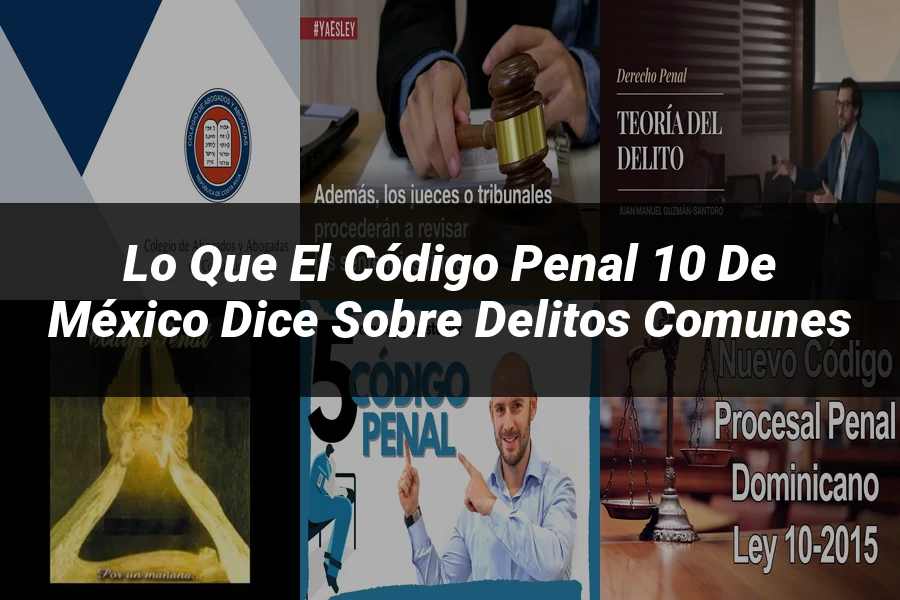 "Lo que el Código Penal 10 de México Dice sobre Delitos Comunes"