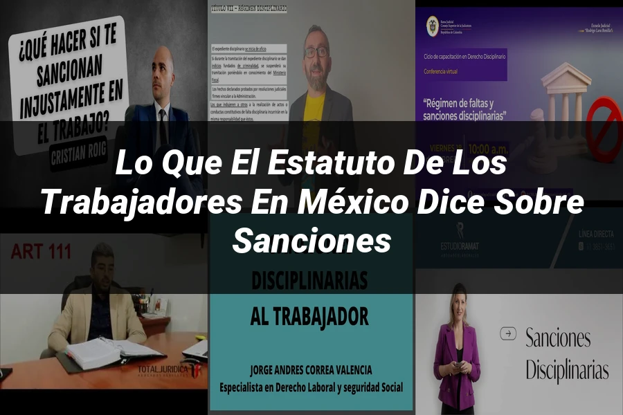 "Lo que el Estatuto de los Trabajadores en México dice sobre sanciones"