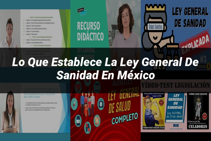 "Lo que establece la ley general de sanidad en México"