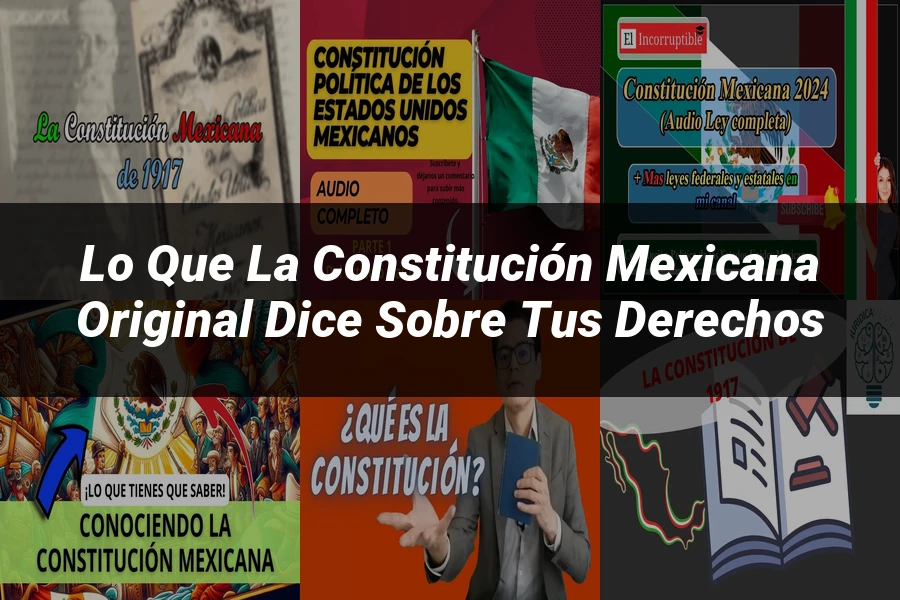 "Lo que la Constitución Mexicana Original Dice sobre tus Derechos"