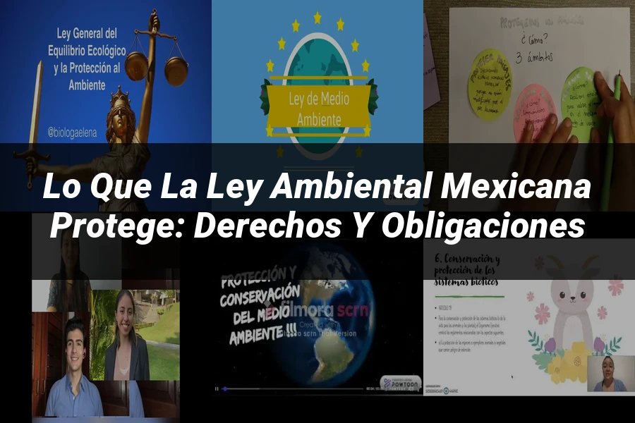 "Lo que la Ley Ambiental Mexicana Protege: Derechos y Obligaciones"
