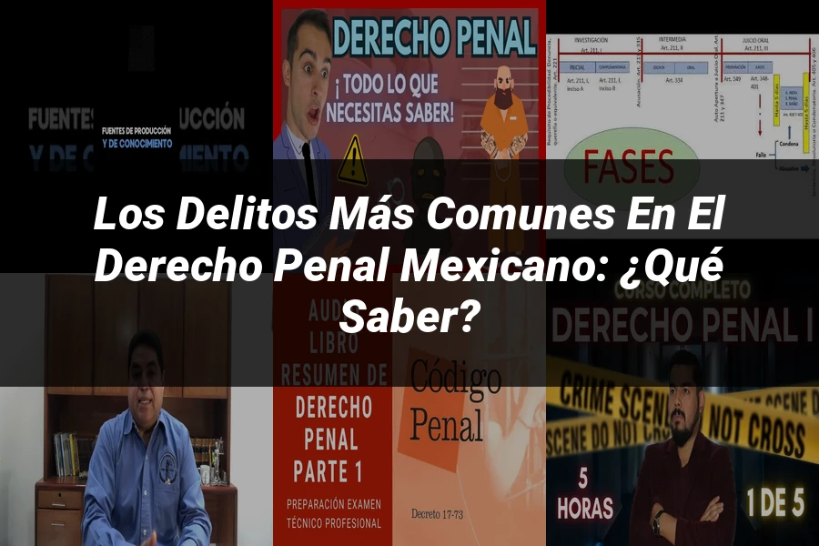 "Los Delitos más Comunes en el Derecho Penal Mexicano: ¿Qué Saber?"