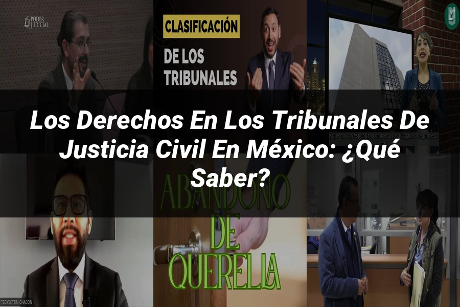 "Los Derechos en los Tribunales de Justicia Civil en México: ¿Qué Saber?"