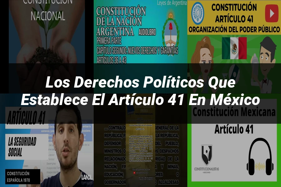 "Los derechos políticos que establece el Artículo 41 en México"