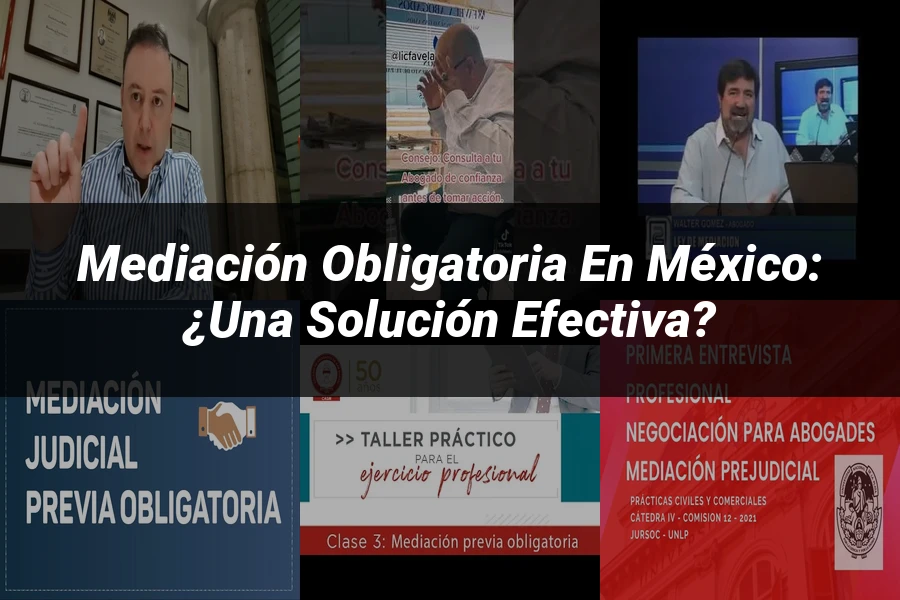 "Mediación Obligatoria en México: ¿Una Solución Efectiva?"