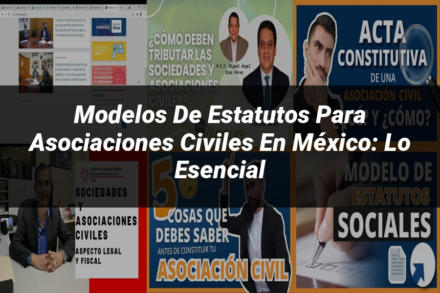 "Modelos de Estatutos para Asociaciones Civiles en México: Lo Esencial"