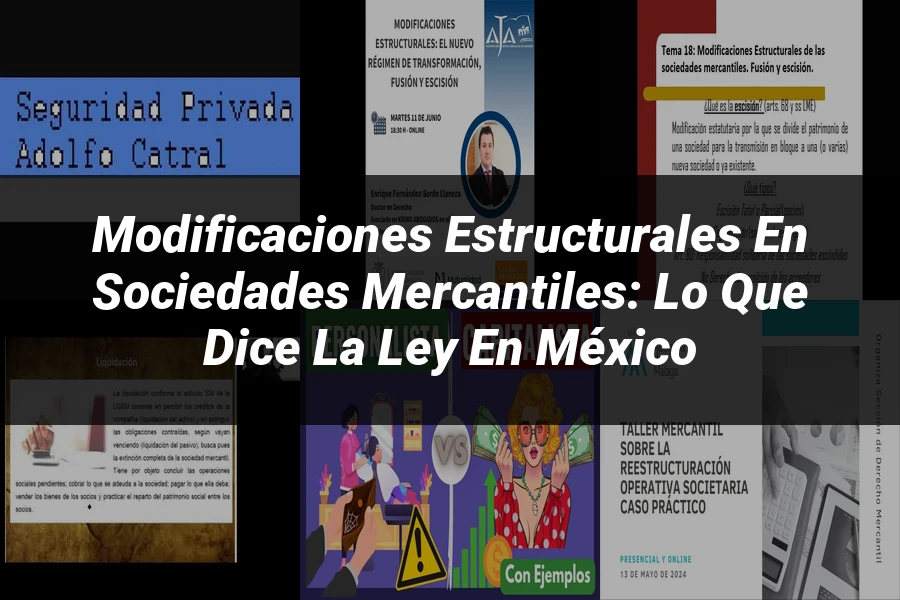 "Modificaciones Estructurales en Sociedades Mercantiles: Lo que Dice la Ley en México"