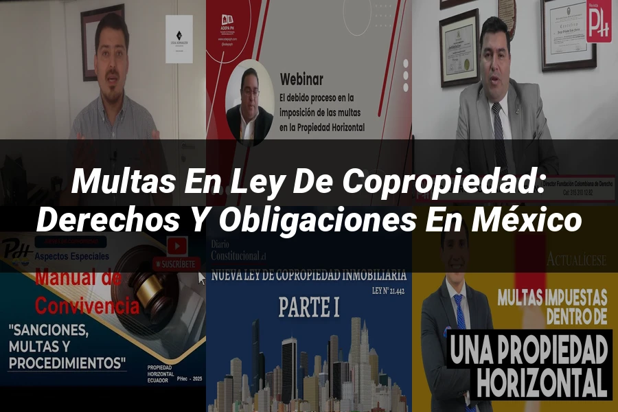 "Multas en Ley de Copropiedad: Derechos y Obligaciones en México"