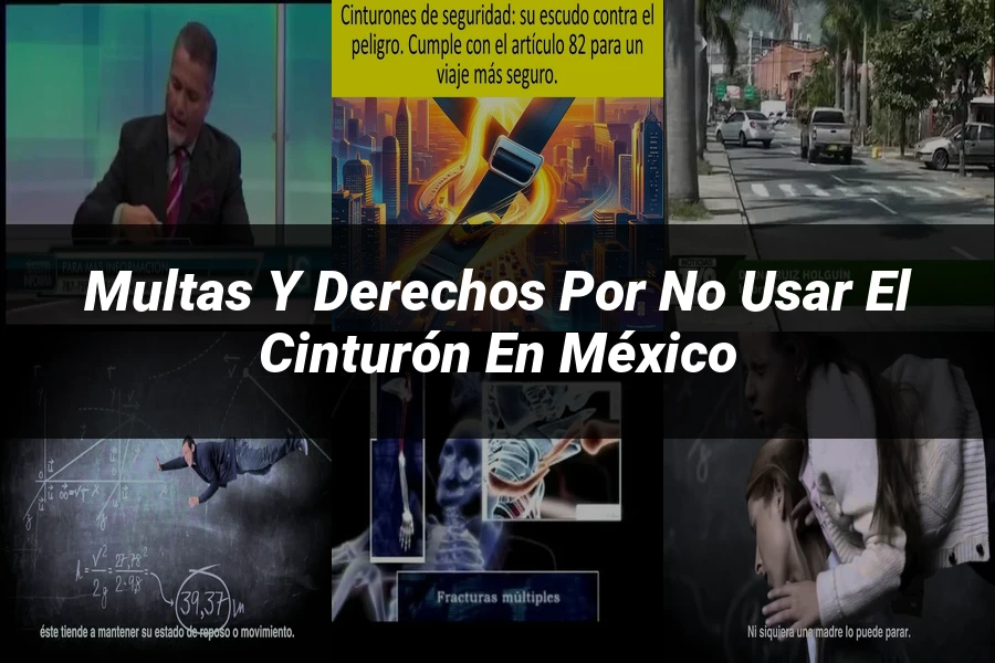 "Multas y derechos por no usar el cinturón en México"