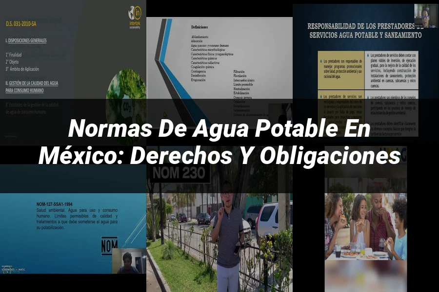 "Normas de agua potable en México: derechos y obligaciones"