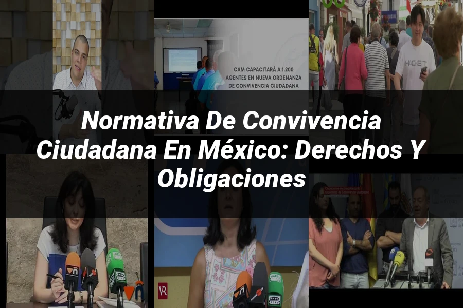 "Normativa de Convivencia Ciudadana en México: Derechos y Obligaciones"