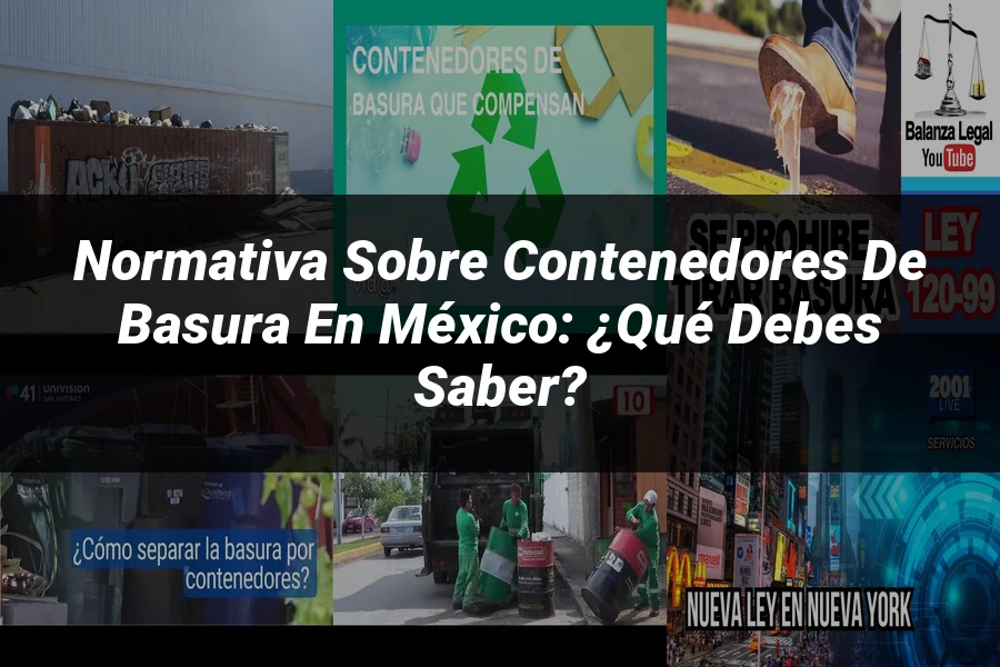 "Normativa sobre contenedores de basura en México: ¿qué debes saber?"