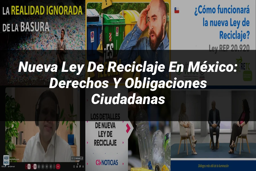 "Nueva Ley de Reciclaje en México: Derechos y Obligaciones Ciudadanas"