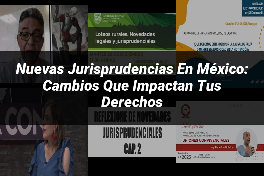 "Nuevas Jurisprudencias en México: Cambios que Impactan tus Derechos"