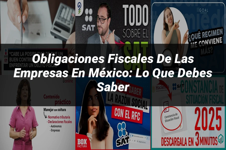 "Obligaciones Fiscales de las Empresas en México: Lo Que Debes Saber"