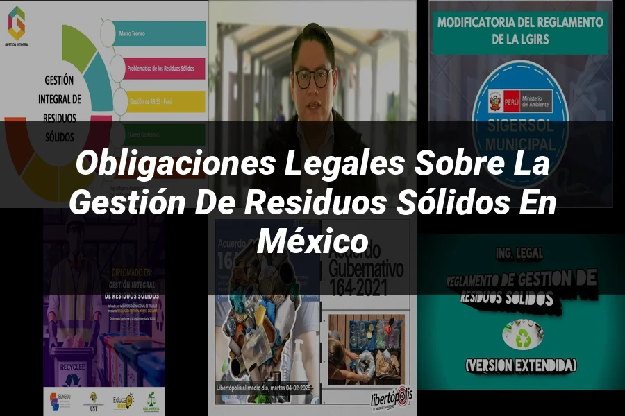 "Obligaciones Legales sobre la Gestión de Residuos Sólidos en México"