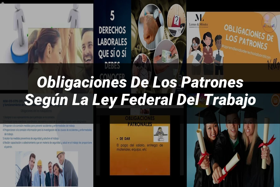 "Obligaciones de los patrones según la Ley Federal del Trabajo"