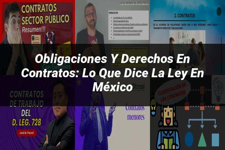 "Obligaciones y Derechos en Contratos: Lo Que Dice la Ley en México"