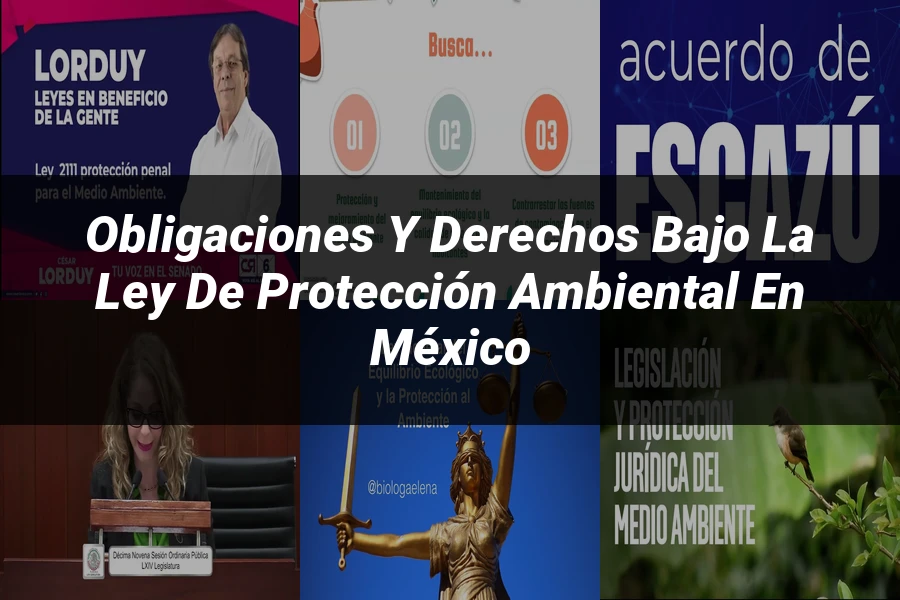"Obligaciones y derechos bajo la ley de protección ambiental en México"