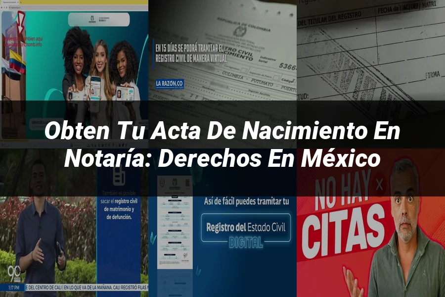 "Obten tu Acta de Nacimiento en Notaría: Derechos en México"