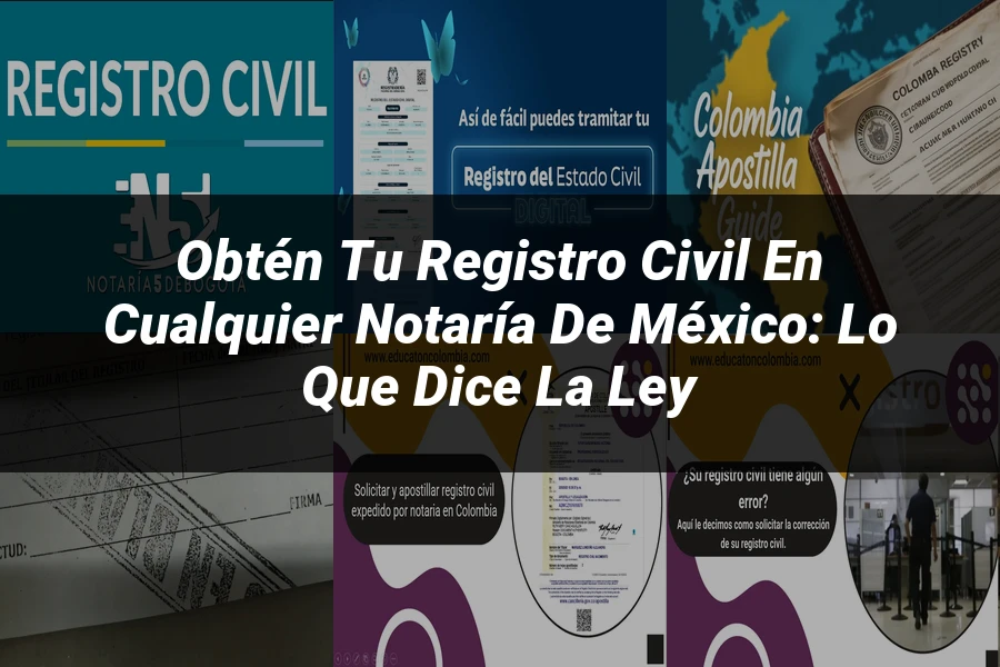 "Obtén tu Registro Civil en Cualquier Notaría de México: Lo que Dice la Ley"