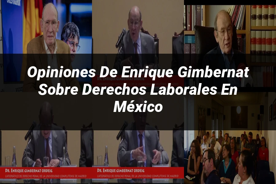 "Opiniones de Enrique Gimbernat sobre derechos laborales en México"