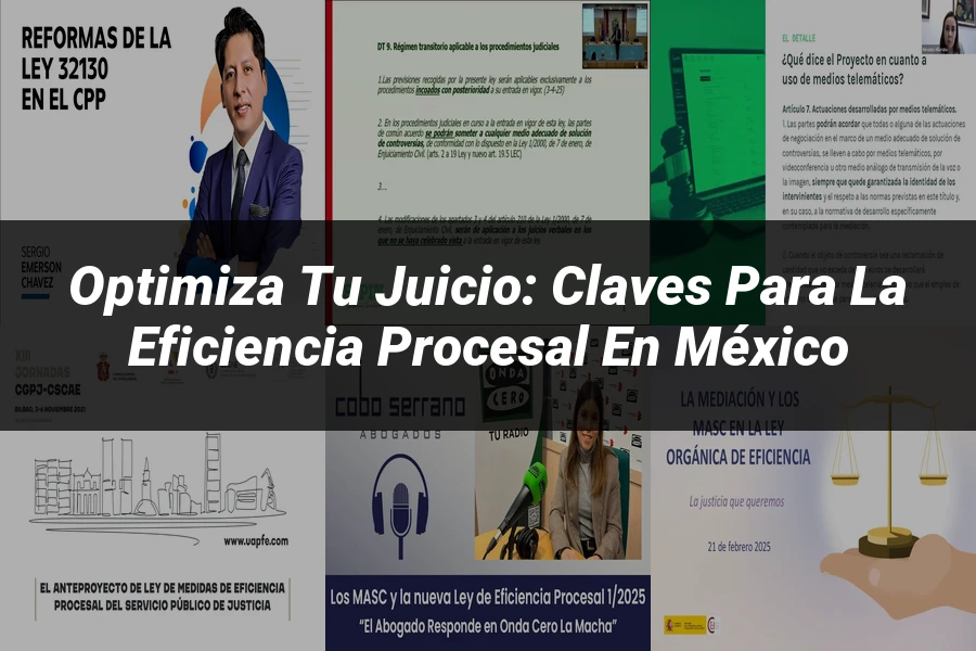 "Optimiza tu Juicio: Claves para la Eficiencia Procesal en México"