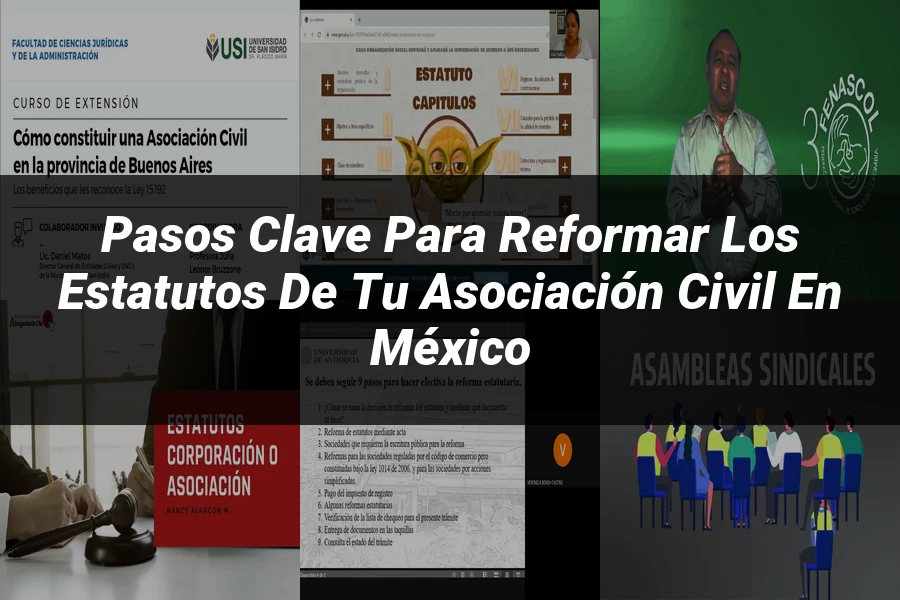 "Pasos Clave para Reformar los Estatutos de tu Asociación Civil en México"