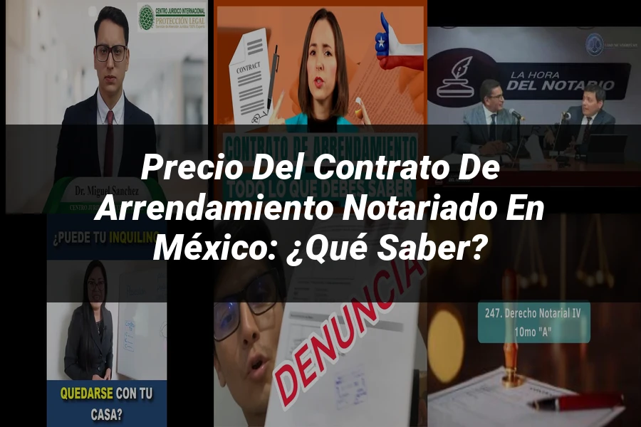 "Precio del Contrato de Arrendamiento Notariado en México: ¿Qué Saber?"