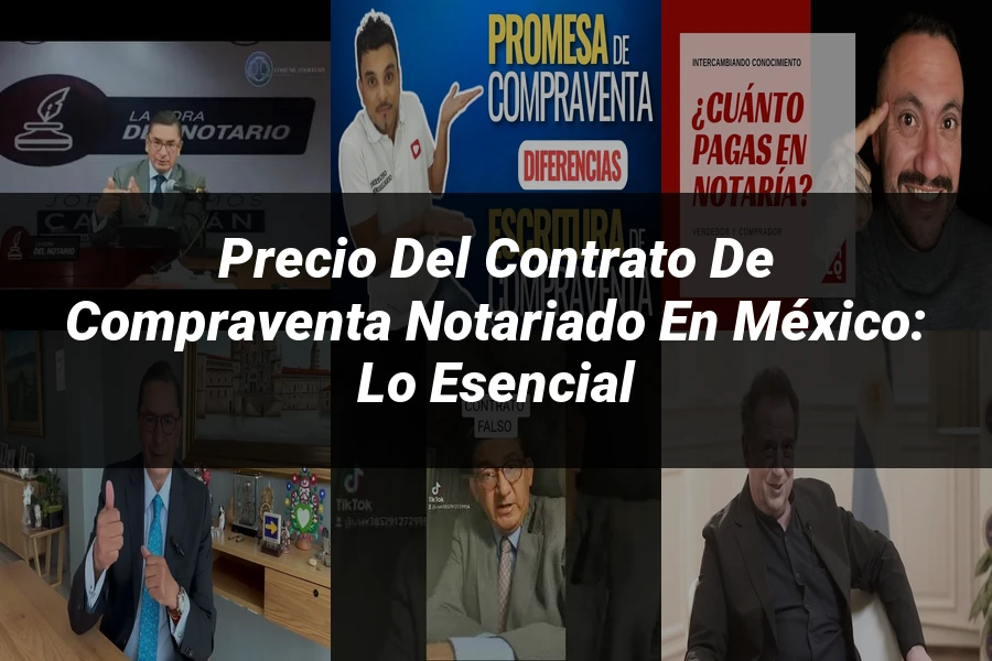 "Precio del Contrato de Compraventa Notariado en México: Lo Esencial"