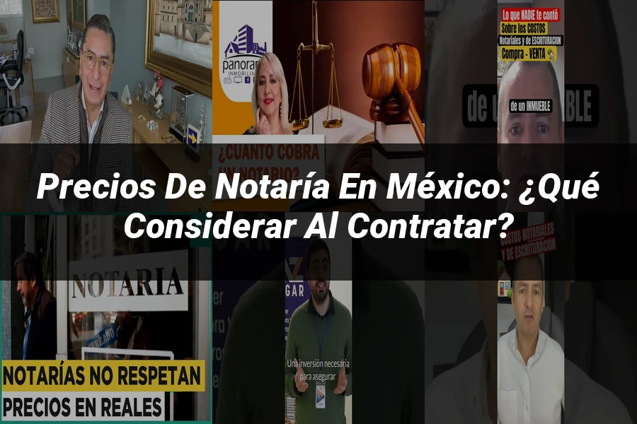 "Precios de notaría en México: ¿Qué considerar al contratar?"
