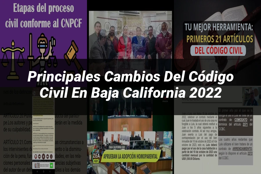 "Principales Cambios del Código Civil en Baja California 2022"