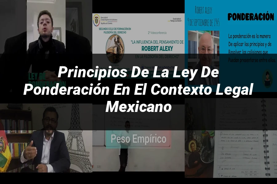 "Principios de la ley de ponderación en el contexto legal mexicano"