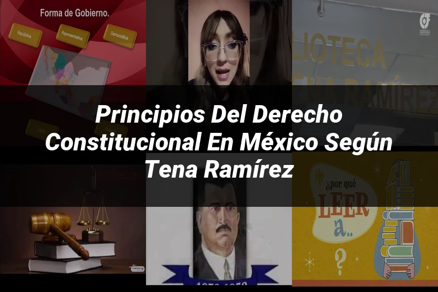 "Principios del derecho constitucional en México según Tena Ramírez"
