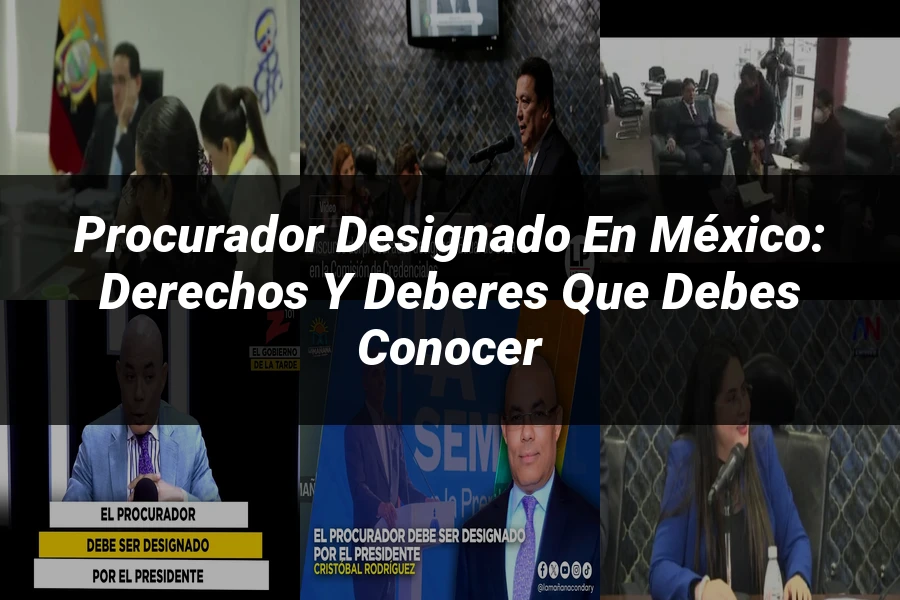 "Procurador Designado en México: Derechos y Deberes que Debes Conocer"