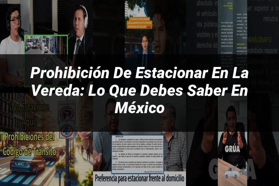 "Prohibición de Estacionar en la Vereda: Lo Que Debes Saber en México"