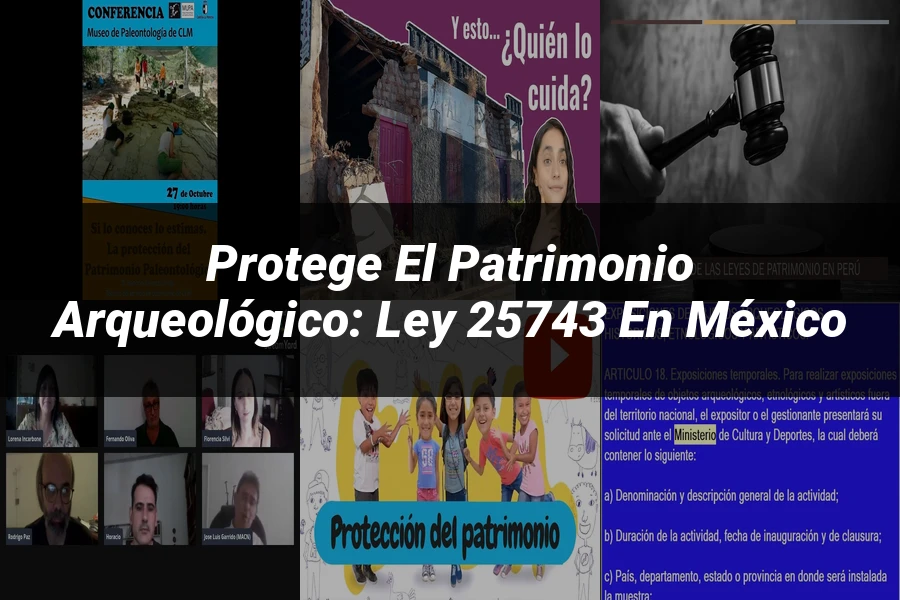"Protege el patrimonio arqueológico: ley 25743 en México"