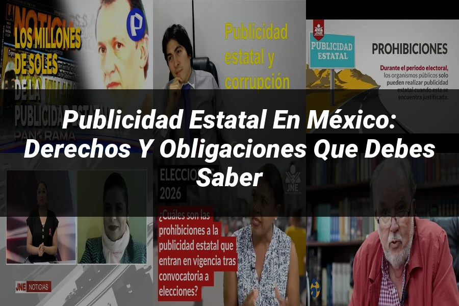 "Publicidad estatal en México: derechos y obligaciones que debes saber"