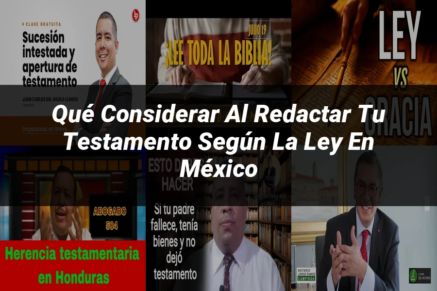 "Qué Considerar al Redactar tu Testamento según la Ley en México"