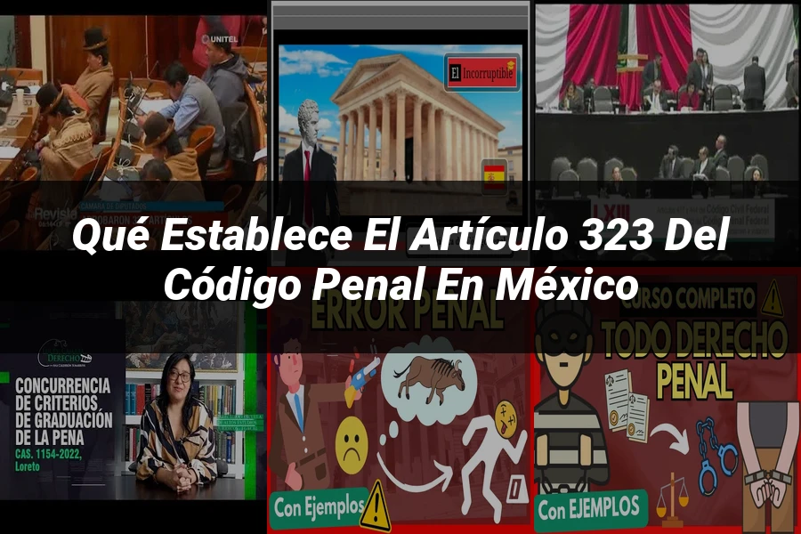 "Qué Establece el Artículo 323 del Código Penal en México"