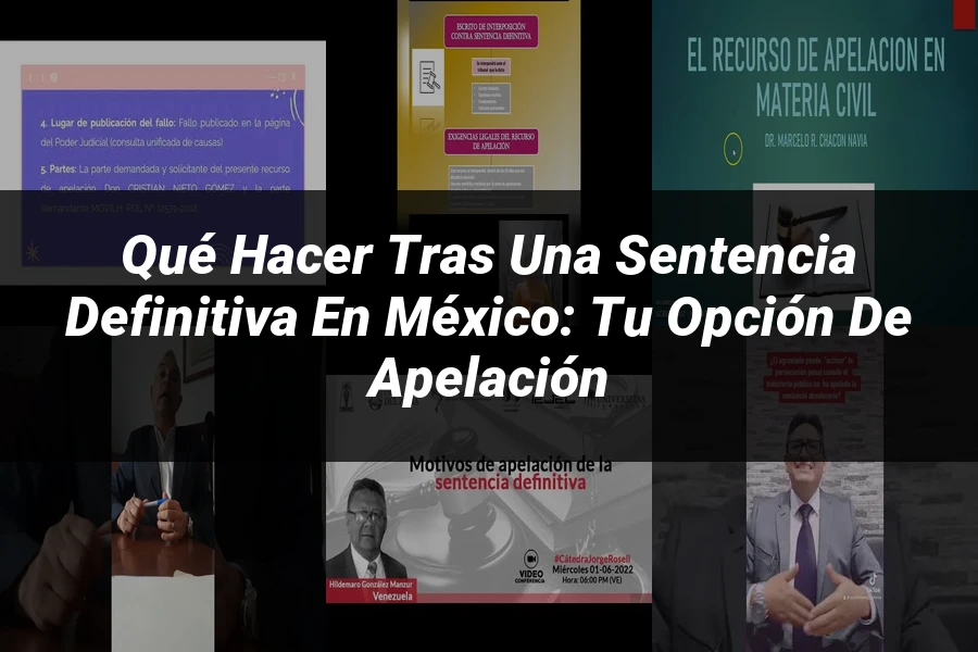 "Qué Hacer Tras una Sentencia Definitiva en México: Tu Opción de Apelación"