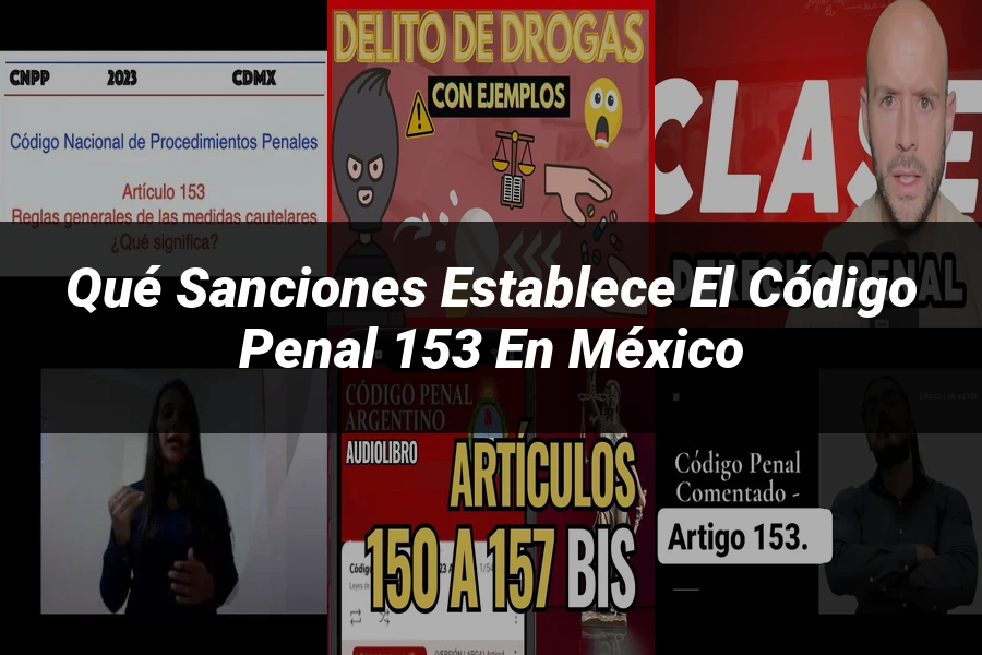 "Qué Sanciones Establece el Código Penal 153 en México"