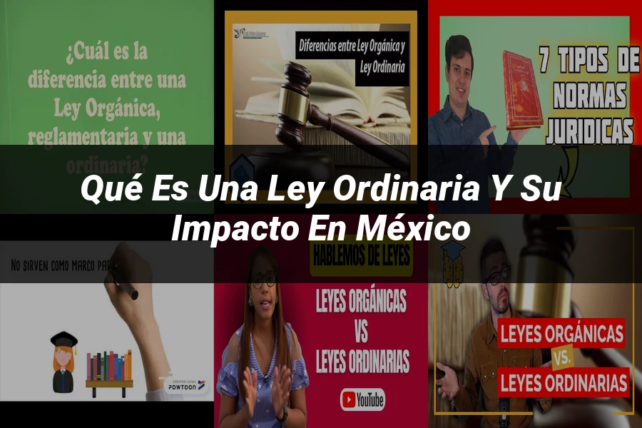 "Qué es una ley ordinaria y su impacto en México"