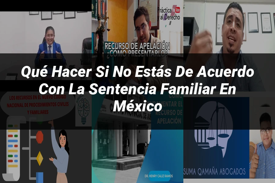 "Qué hacer si no estás de acuerdo con la sentencia familiar en México"