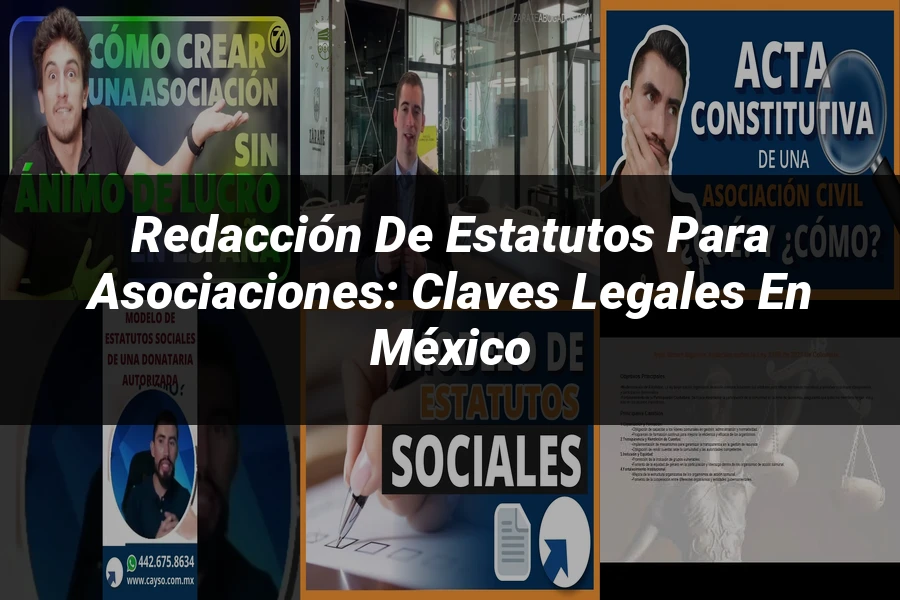 "Redacción de Estatutos para Asociaciones: Claves Legales en México"