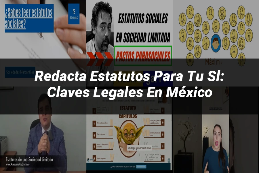 "Redacta Estatutos para tu SL: Claves Legales en México"