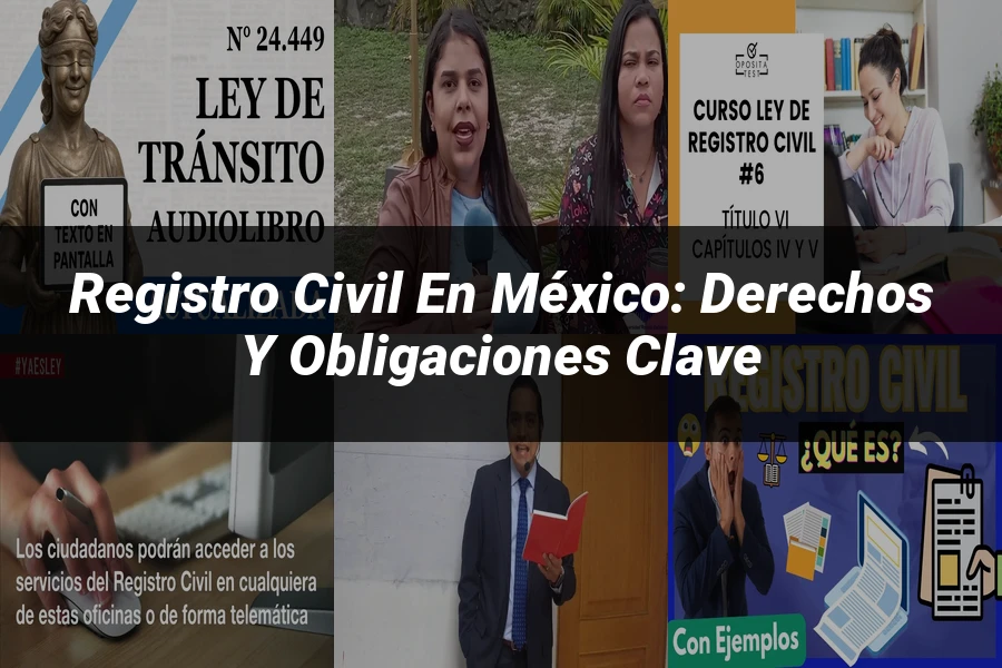 "Registro Civil en México: Derechos y Obligaciones Clave"