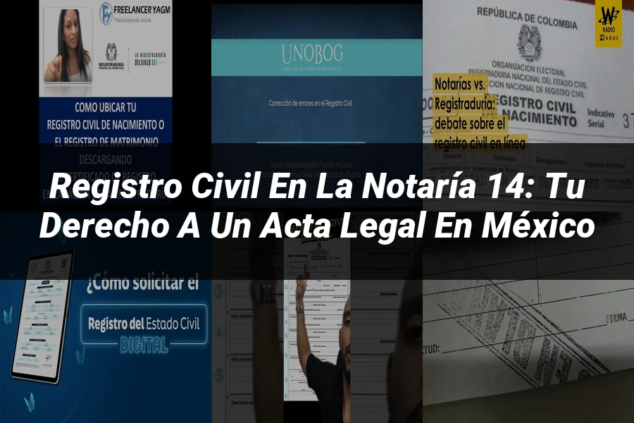 "Registro Civil en la Notaría 14: Tu Derecho a un Acta Legal en México"