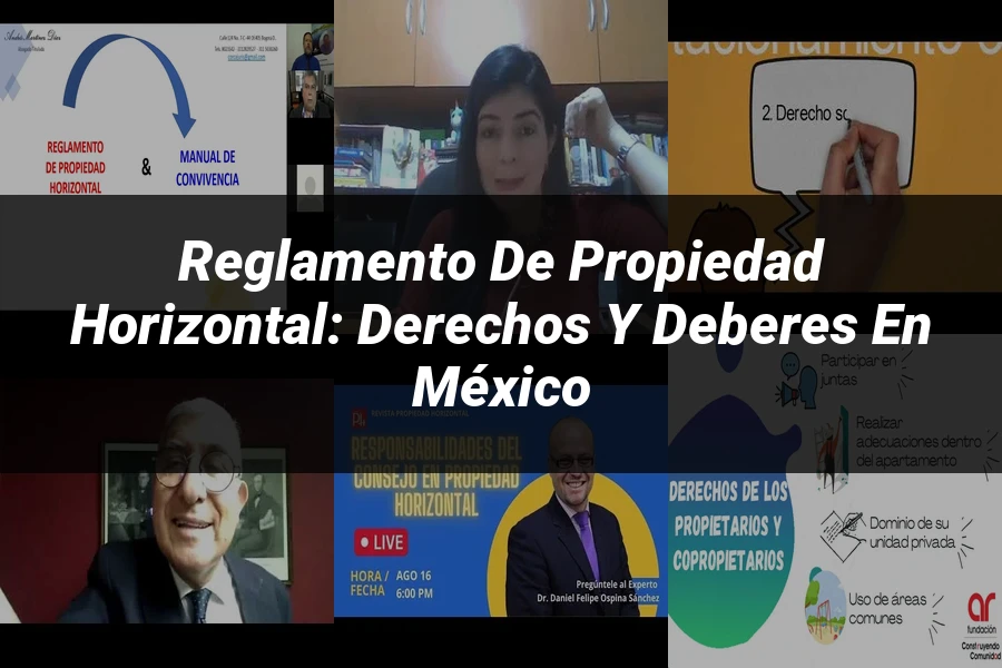 "Reglamento de Propiedad Horizontal: Derechos y Deberes en México"