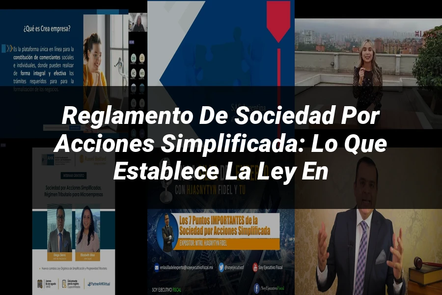 "Reglamento de Sociedad por Acciones Simplificada: Lo que Establece la Ley en